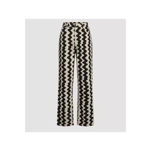 Retro wavy black and ivory wide leg pants NWOT